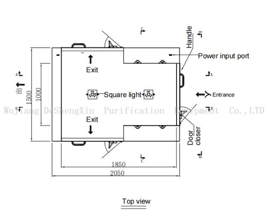 T-type air shower room drawing (2).jpg