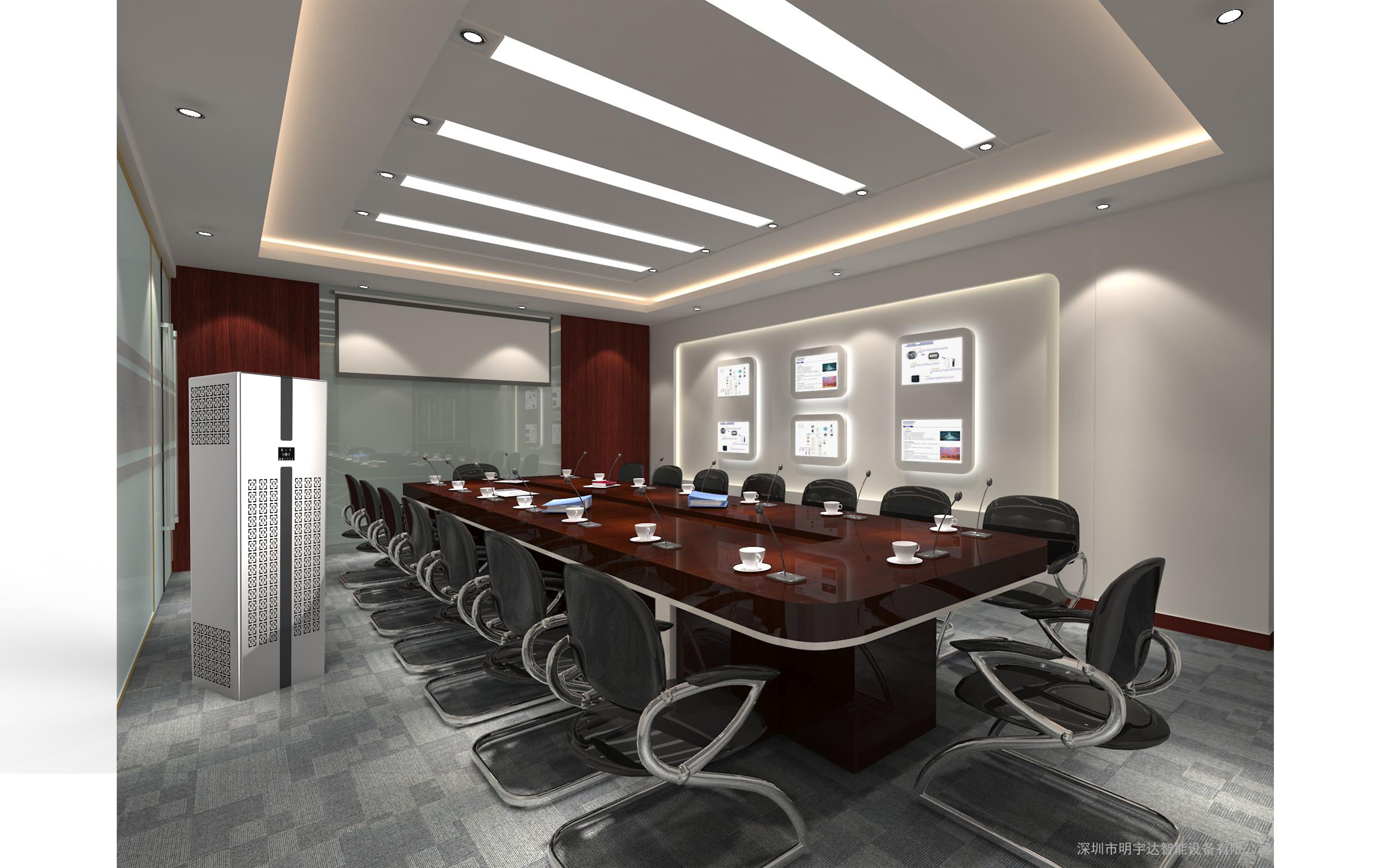 会议室空气净化器增强空气质量以进行有效会议